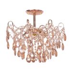 Candelabru Cristal Fiamma, 4x E27, Diametru 50cm, Auriu - imagine 2