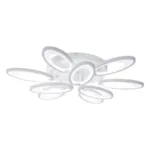 Lustra LED cu telecomanda SUNFLOWER 98W, 9 Elemente, lumina Rece/Calda/Neutra, Dimabila, Alb - imagine 2