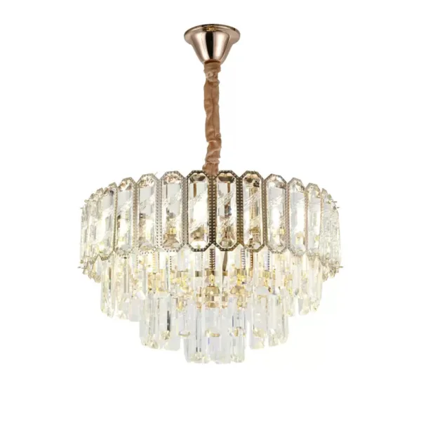 Candelabru Cristal Roberto 5x E27 Auriu