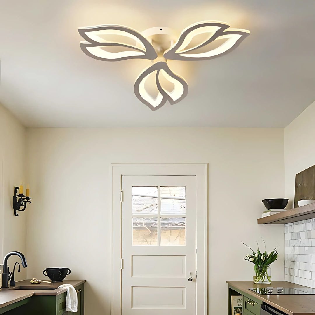 Lustra LED cu telecomanda LILY 40W, 3 Elemente, lumina Rece/Calda/Neutra, Dimabila, Alb - imagine 4