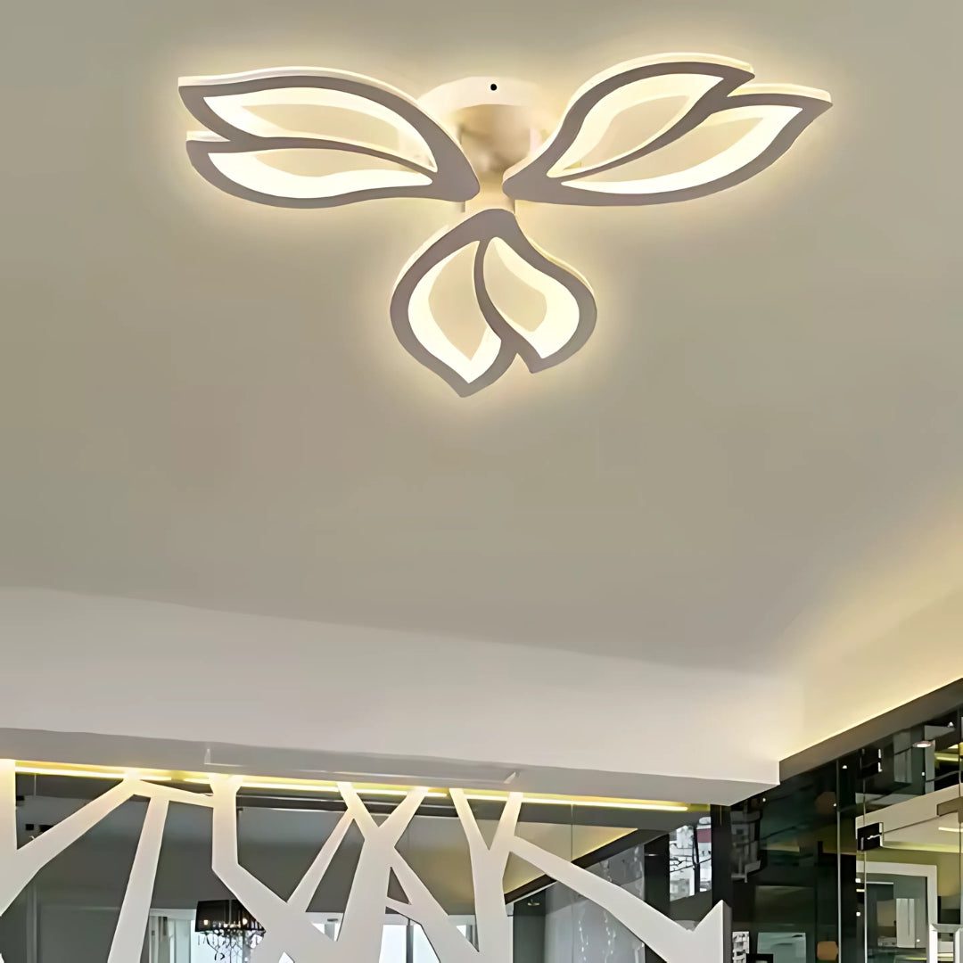 Lustra LED cu telecomanda LILY 40W, 3 Elemente, lumina Rece/Calda/Neutra, Dimabila, Alb - imagine 2