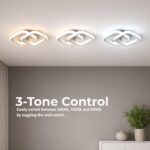 Lustra LED VERTEX Matrix, Romburi Suprapuse, Rame Metalice, 24W, 2 Romburi, Lumina Rece/Calda/Neutra 3000K/4000K/6000K, Alb - imagine 3