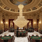 Candelabru Cristal PALAIS Grande 65xE14, Diametru 150cm, Inaltime 240cm, Auriu Lucios, Inaltime Reglabila, Design Elegant - imagine 3