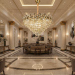 Candelabru Cristal ACE Regalis 22xE14, Diametru 80cm, Inaltime 40cm, Auriu Lucios, Inaltime Reglabila, Design Elegant - imagine 2